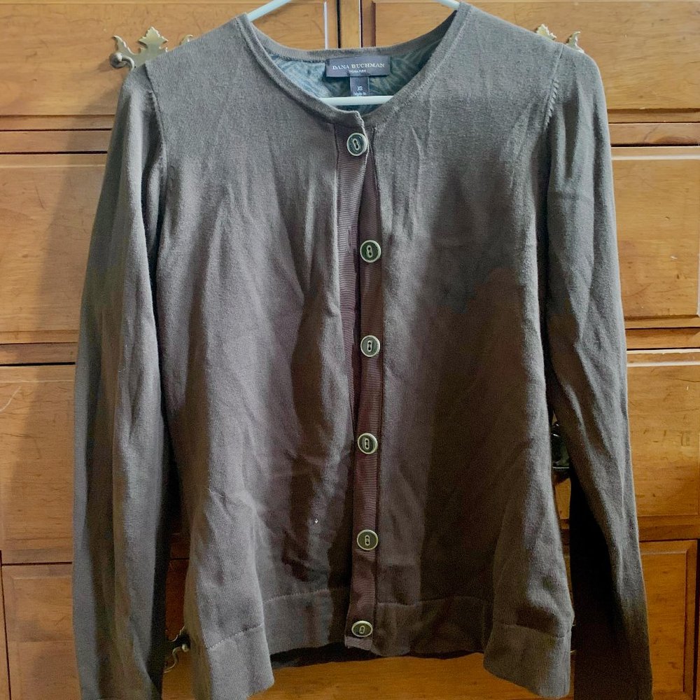 Dana Buchman Brown Cardigan